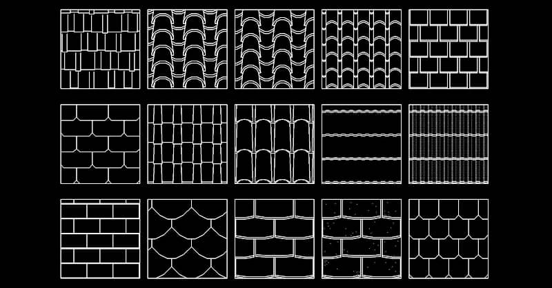 Roof hatch patterns AutoCAD free download