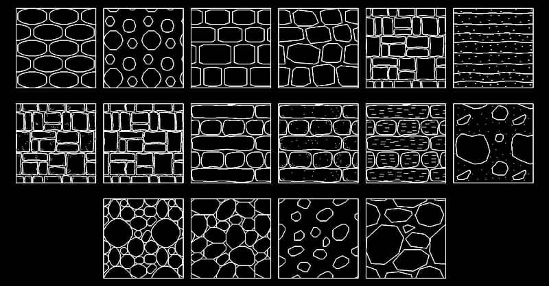 Stone hatch patterns AutoCAD free download - CADBlocksDWG