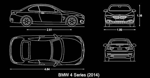​​​​​​CAD Blocks BMW 4 Series car dwg 2d​
