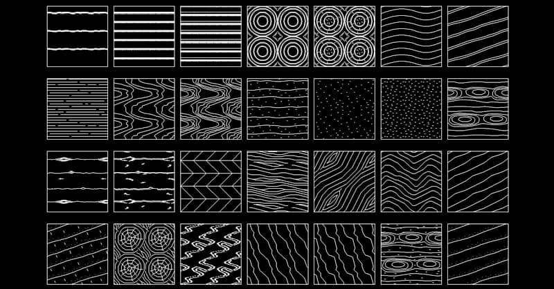 Wood hatch patterns AutoCAD free download - CADBlocksDWG